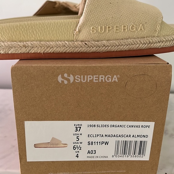 Superga Shoes - BNWT SUPERGA Slides Organic Canvas Rope